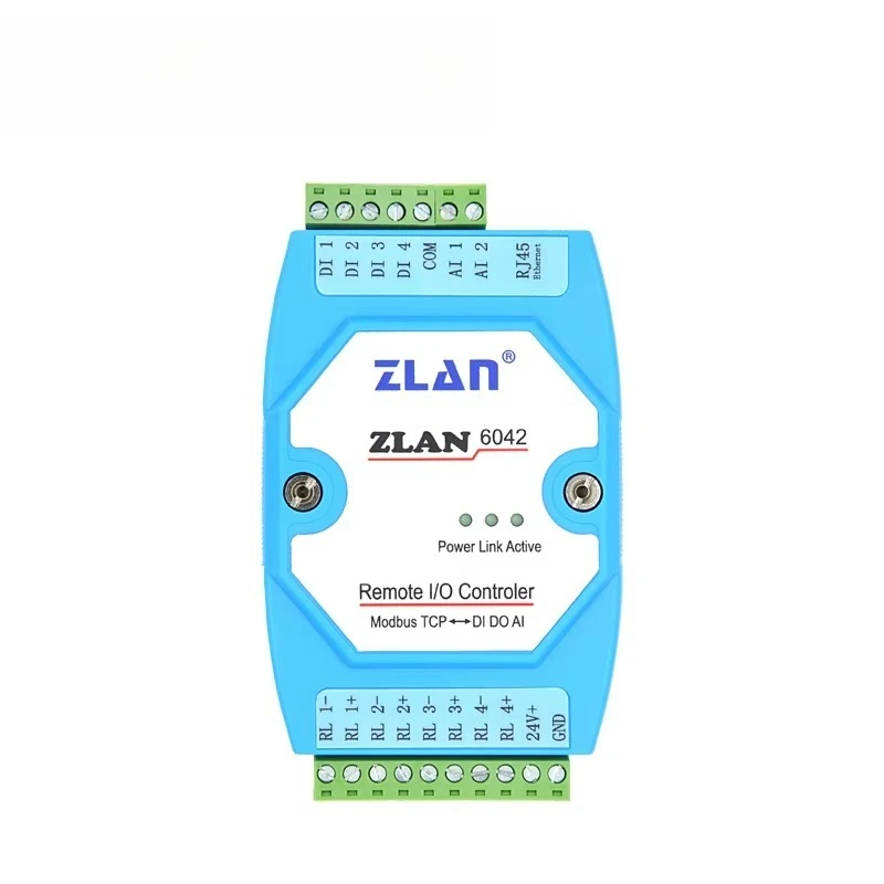 4 channels Analog Digital input output digital network IO controller modbus analog input ZLAN6042