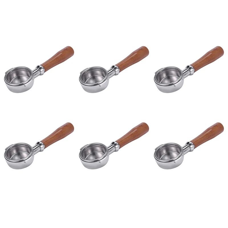 6X 58Mm Coffee Machine E61 No Base Filter Bracket Coffee Bottomless Handle Coffee Spoon Wooden Handle Accessories