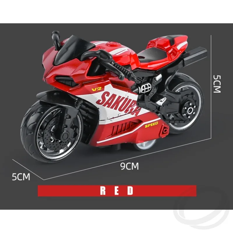 Mini coche de motocicleta de aleación de Metal, juguetes Sakura-V2, velocidad extraíble, colección de figuras de vehículos de carreras, regalo para niños y adultos