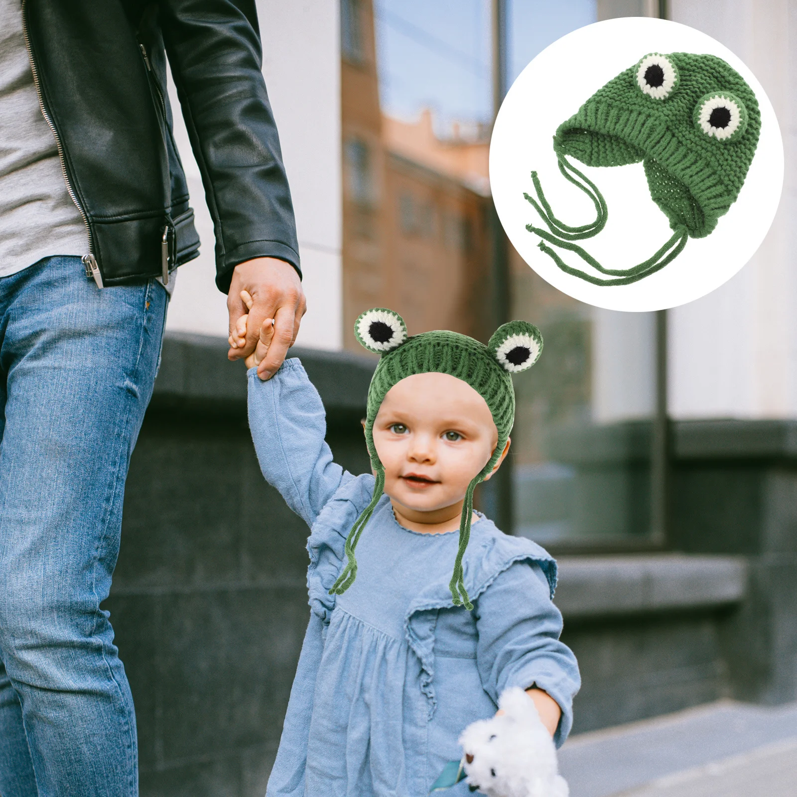 

1Pcs Baby Knit Hat Winter Thicken Warm Cap for Size Fits Most Cute Stylish Gift for Autumn Outdoor Play and Photos