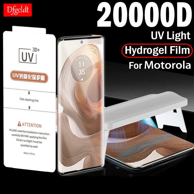 

1-2Piece UV Light Curing Hydrogel Film for Motorola Edge 50 40 30 Ultra Fusion Screen Protector for Edge 50 40 Pro Neo Not Glass