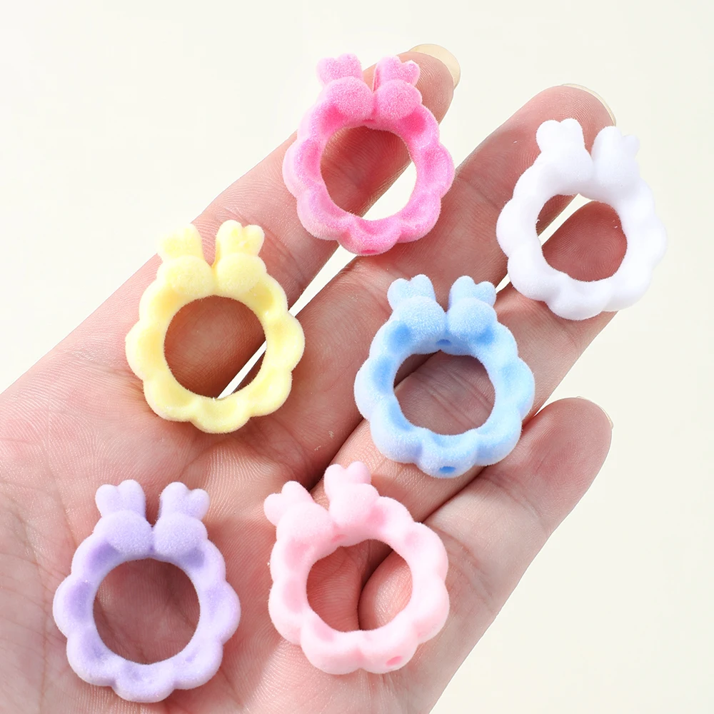 10 Stück Bunte Schleifenförmige Acrylperlen, Matt Gefrostet, Lose Perlen für DIY Schmuckherstellung, Armbänder, Bastelarbeiten – Detail 2