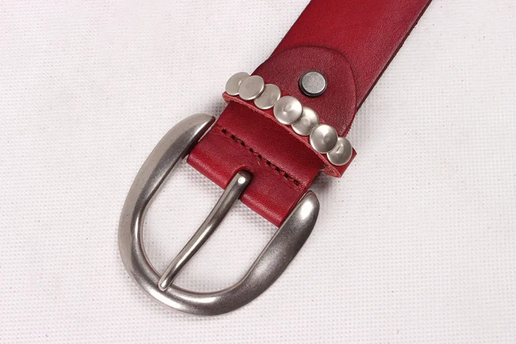 IEFB Punk Leather Belt Baggy Jeans Accessories Irregularly Shaped Circular Rivets Men's Clothing Y2k Decoration Hip Hop 9X955