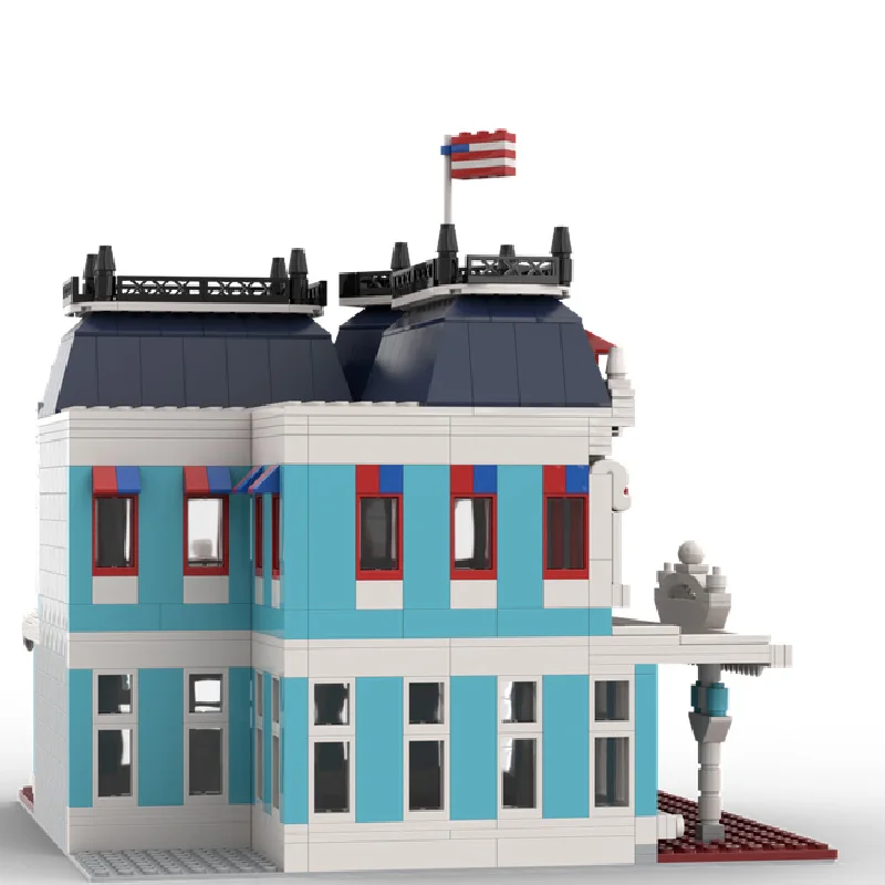 1076 قطعة MOC مدينة شارع المشاهد وحدات متجر الحلويات الفاخرة اللبنات لتقوم بها بنفسك التعليمية الجمعية ألعاب أطفال الهدايا