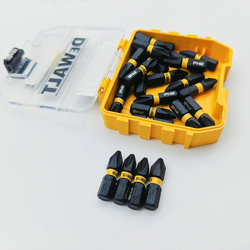 DEWALT DT70555T 25PCS FLEXTORQ PH2 25mm Imapct Drill Bits Black Sets With Small Tough Case For Power Screwdriver