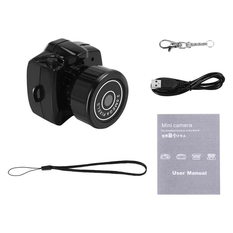 

Tiny Mini Camera HD Video Audio Recorder Webcam Y2000 Camcorder Small Security Secret Nanny Car Sport Mini Cam