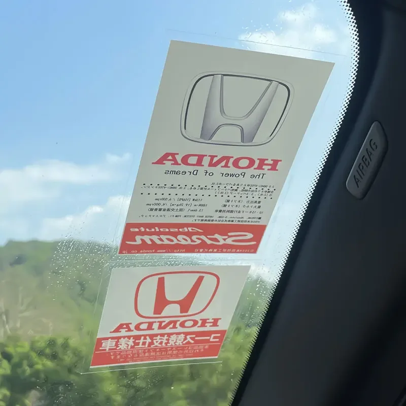 JDM Sticker For Honda Mugen Power Civic Accords CRV Odyssy Hrv Jazz CBR VTEC VFR The Windshield Of a Car Electrostatic Film