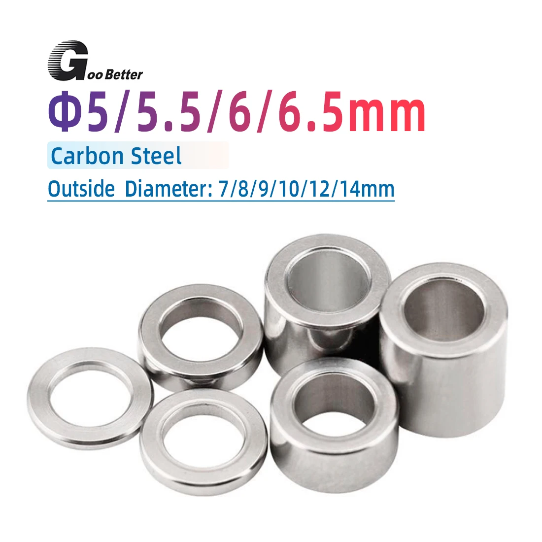 النيكل تصفيح شقة غسالة طوقا M5 غير مترابطة المواجهة فاصل جلبة غسالة جولة جوفاء طوقا طول الكم 5 مللي متر ~ 30 مللي متر