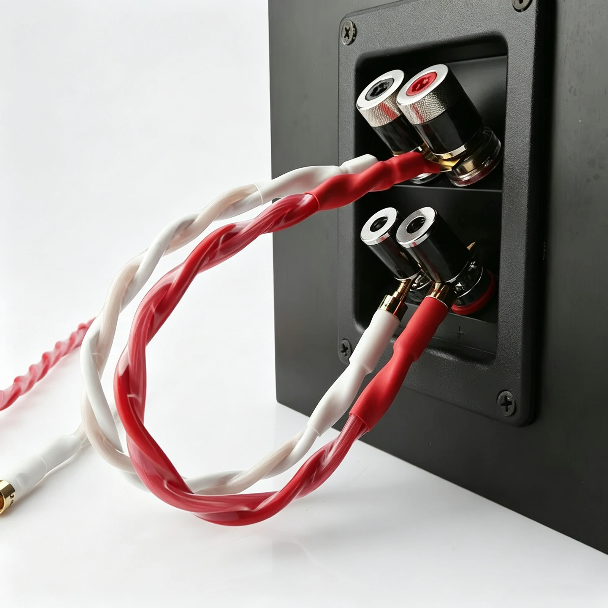 HiFi 4pcs Speaker Bridge/Jumper Audio Cable, (2.8mm²x4), Banana Spade(Y) Terminals