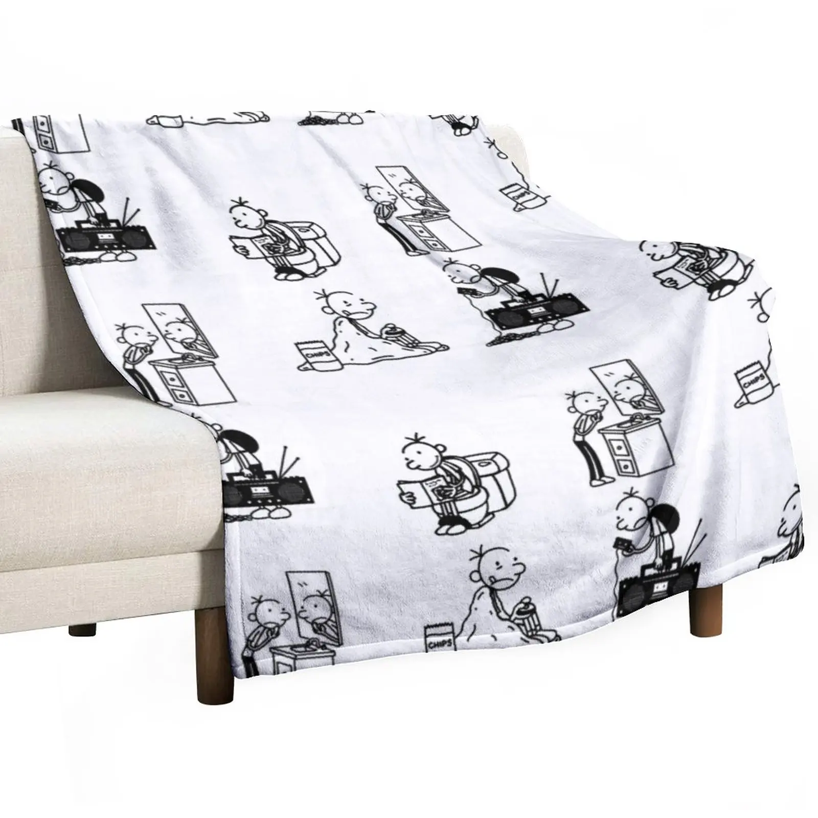 Wimpy Kid 4 states of Greg Heffley Throw Blanket Sofas Summer Bedding Blankets Designer Blankets