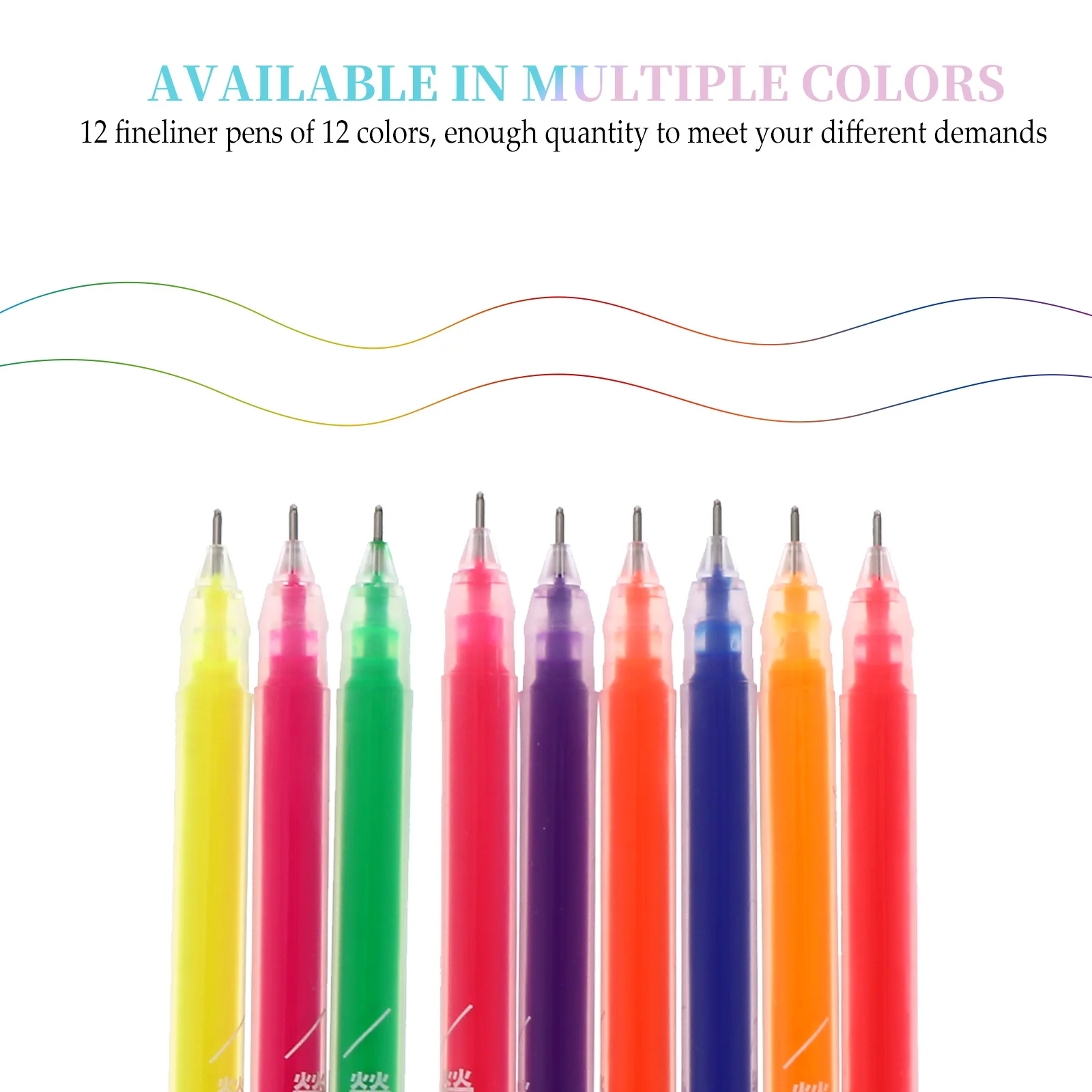 9Pcs Colorful Painting Gel Pen Set Compact Portable Design Ideal for School Office Use Comfortable Grip Creative Students