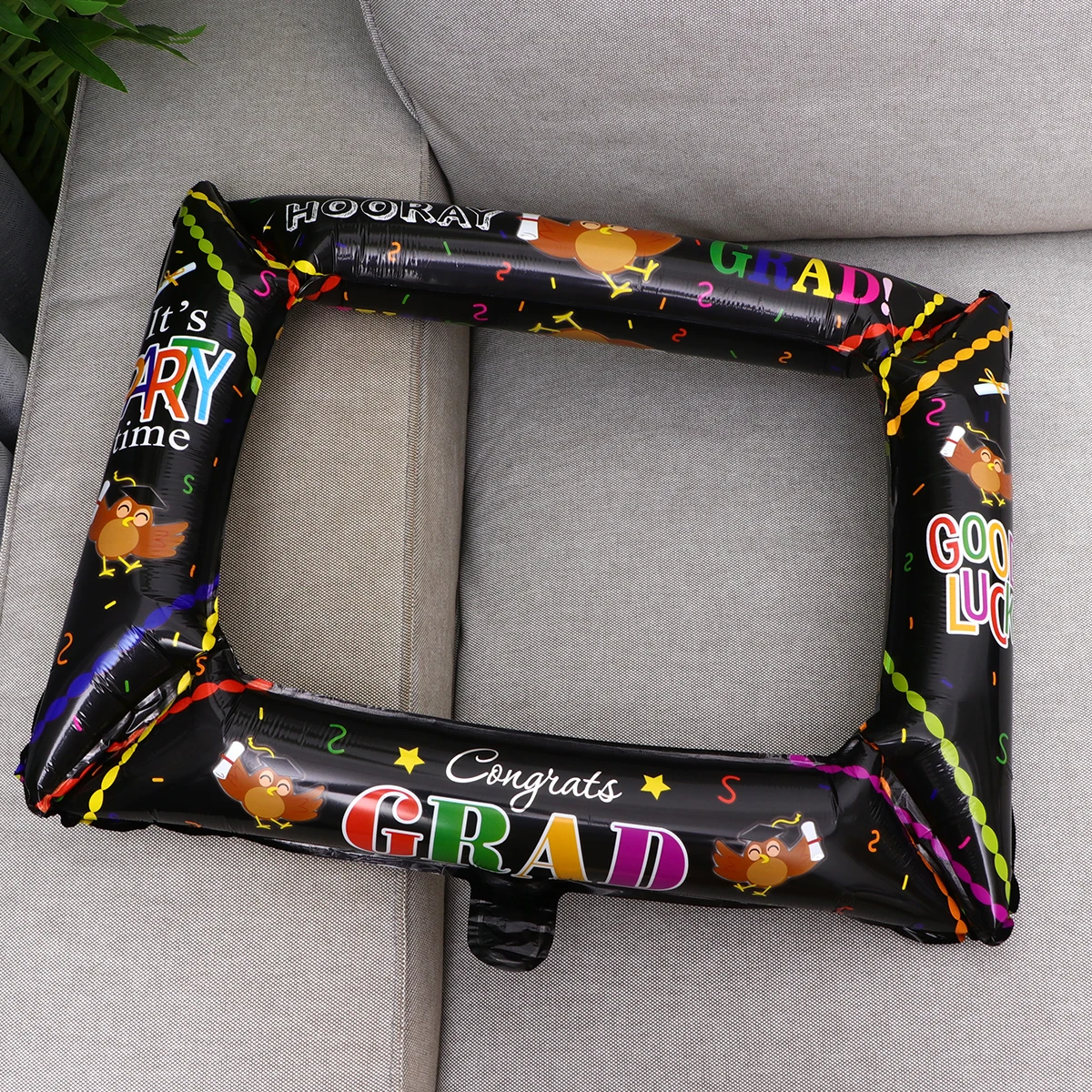 5pcs Graduation Photo Frame Inflatable Balloons Party Props Bright Color Premium Material Fun Selfie Photo Booth Background