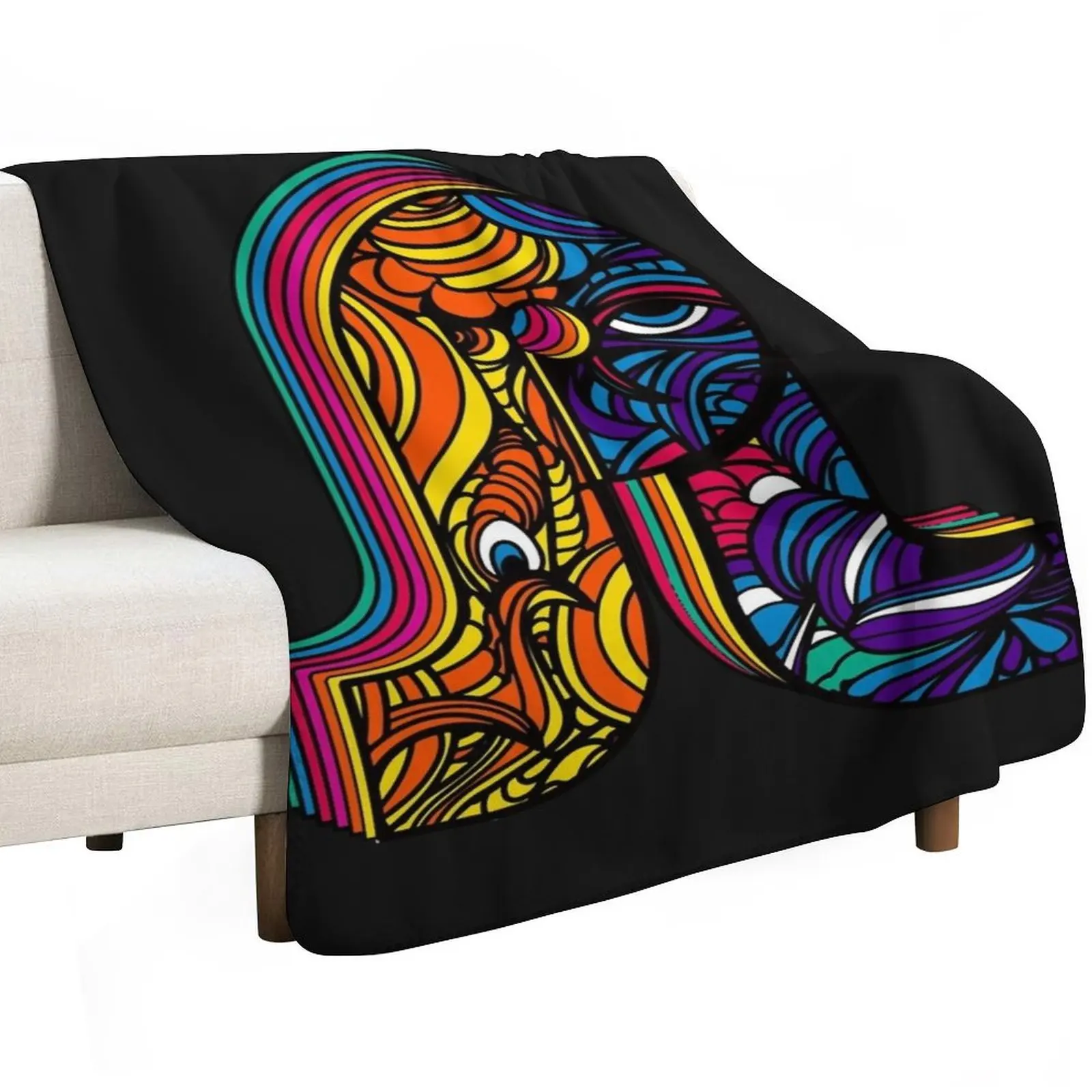 Pl pretty lights music logo classic t shirt Throw Blanket decorative Retros Camping Winter beds Hairy Nap Blankets