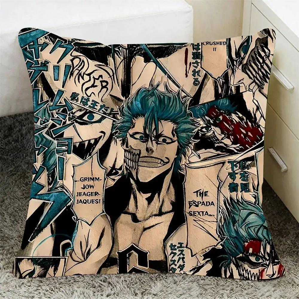 Anime Bleach Pillow Case Fashion Square Pillowcase Bedroom Sofa Room Ins Decoration Leisure