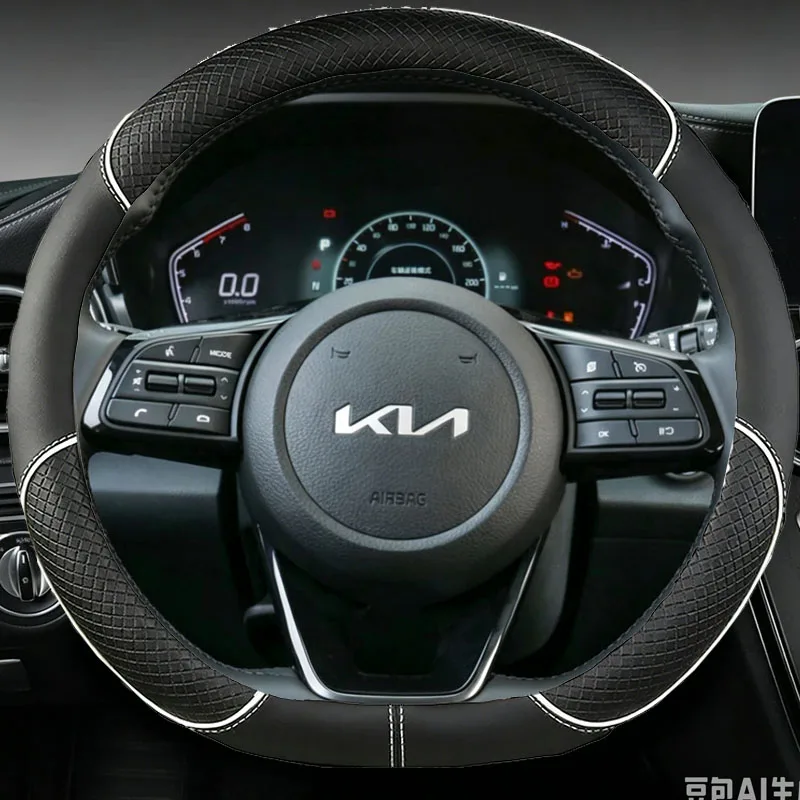 D Type Stering Wheel Cover  For Kia Stinger Soul 2018-2021 Picanto Wrap X-line Morning Ceed GT Stonic Sportage Proceed K5 Optima