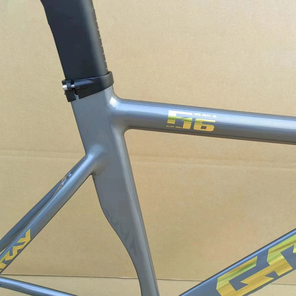 GRAY F16 Fixed Gear Bike Frame Aluminum Alloy Material Single