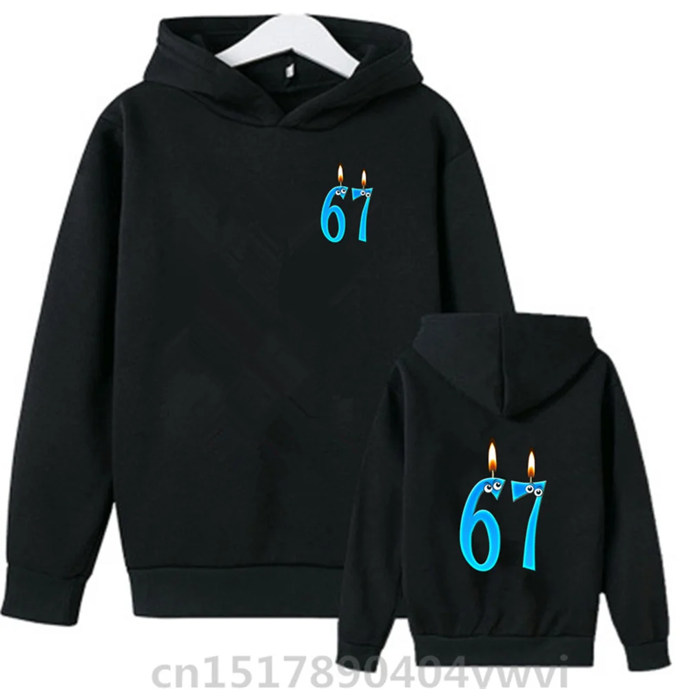 67 Kinder-Kapuzenpullover, lustiger Internet-Slogan, modisch, lustig, bequem, lässig, für Jungen und Mädchen, Pullover für Kinder