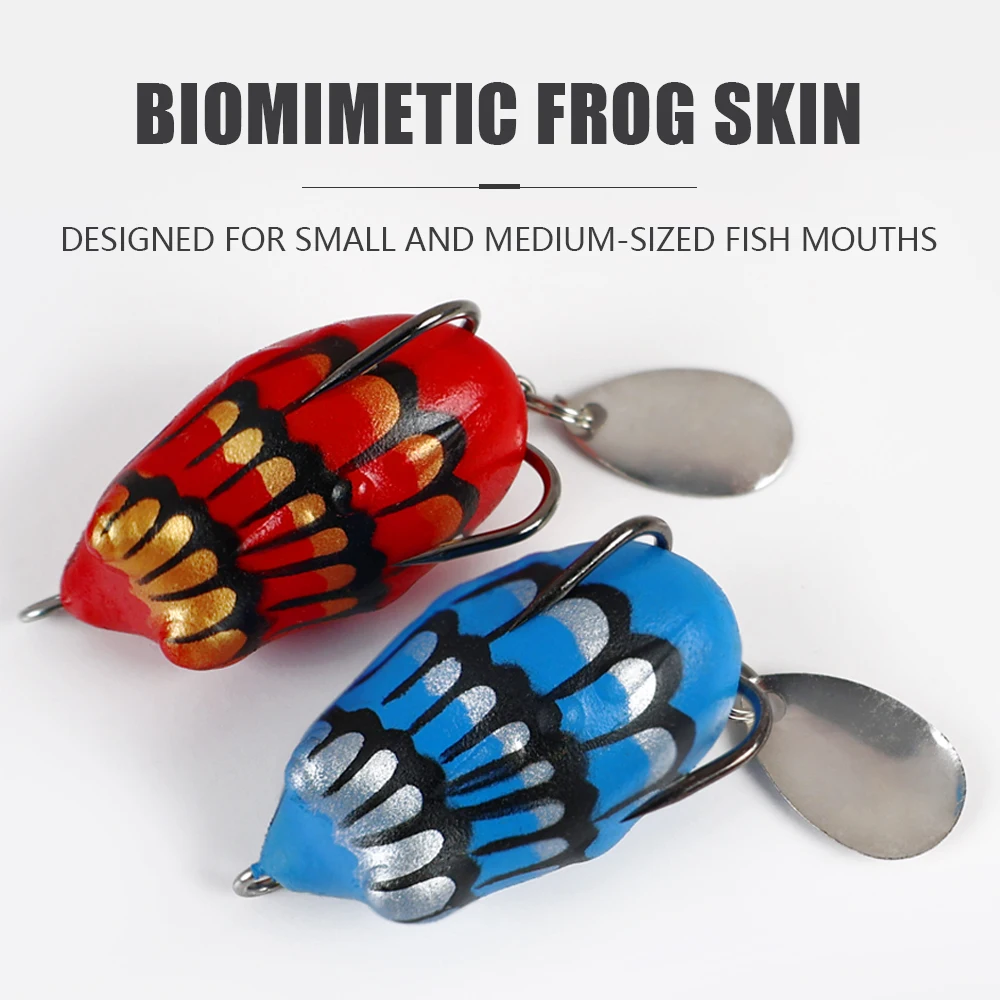 LUSHAZER 5 قطعة/الوحدة الطعم وهمية التايلاندية الرياح الرعد الضفدع العائمة 40 مللي متر/4 جرام صغيرة عالية الجودة الغراء لينة الضفدع الجسم الرعد الضفدع الأفعى #4