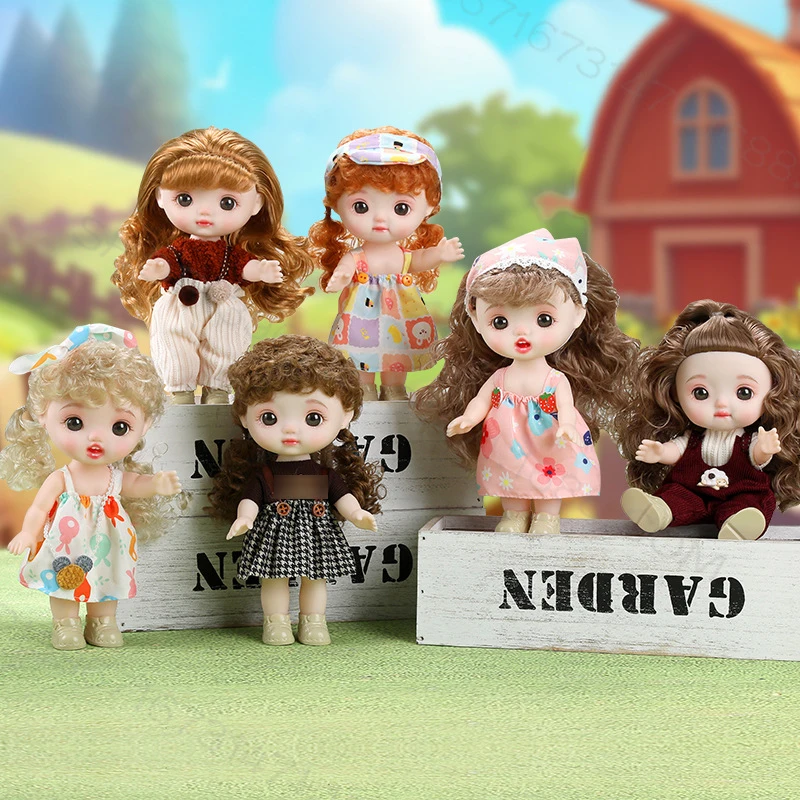 22CM 新しい可愛いロリータ系プリンセスドールおもちゃ 1/6 BJD ビニール人形 大きな目 関節可動 かわいい顔 マルコ DIY ドレスアップおもちゃ