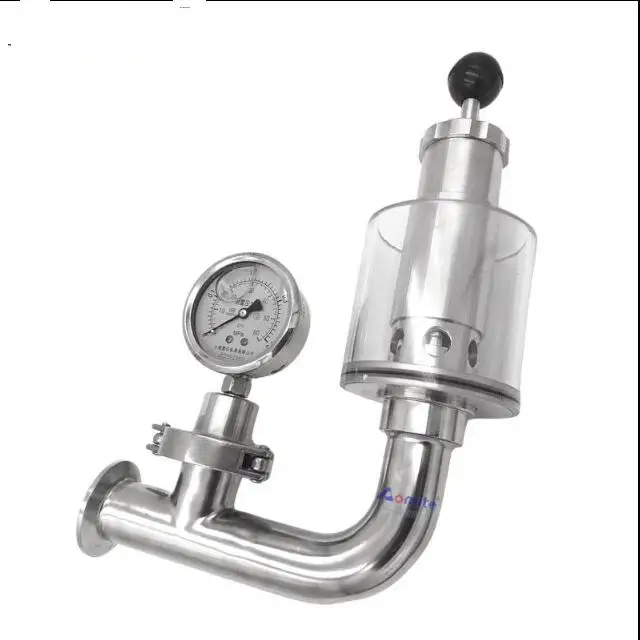 

Adjustable Pressure Relief Valve //Tri Clamped Spunding Valve With Pressure Gauge For Fermentation