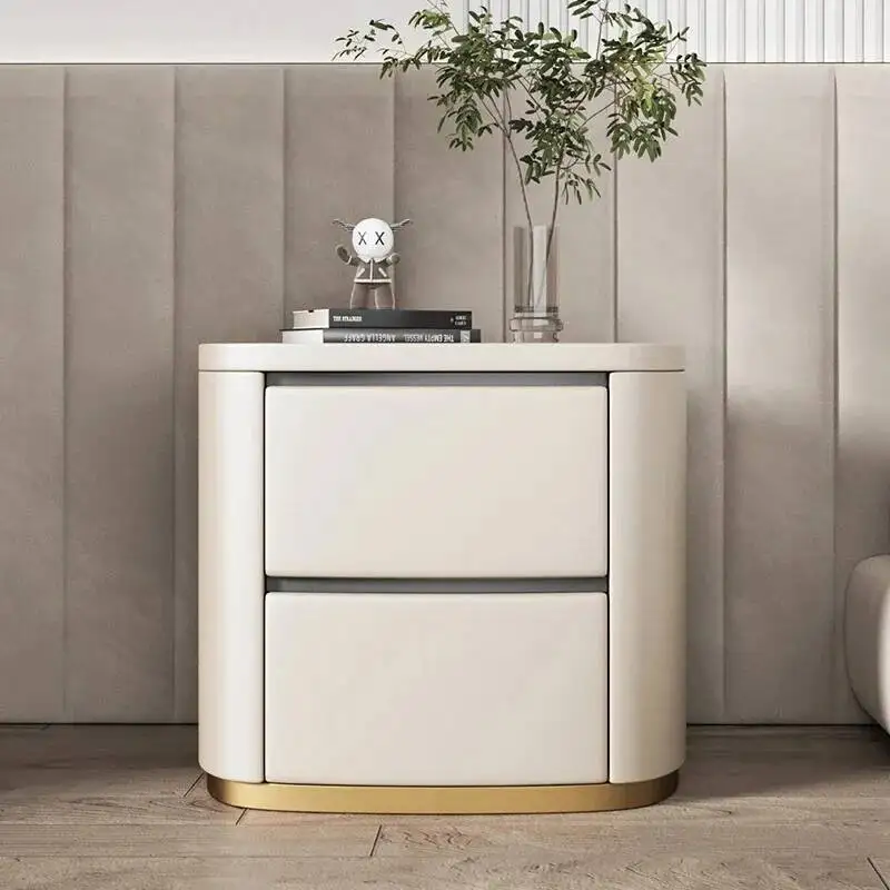 

Center White Modern Nightstands Bedroom Organizers Design Rustic Bedside Table Wood Aesthetic Narrow Nachttisch Home Furniture