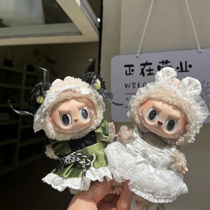 

Labubu Одежда Сладкая юбка принцессы, юбка на бретелях Розовое сердце девушки, аксессуары Labubu, четыре цвета на выбор (без кукол)