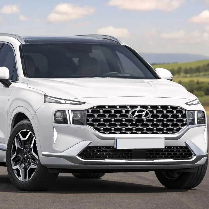 

Светодиодные дневные фонари DRL для Hyundai Santa Fe 2021 2022, динамические желтые указатели поворота, дневные ходовые огни, фары