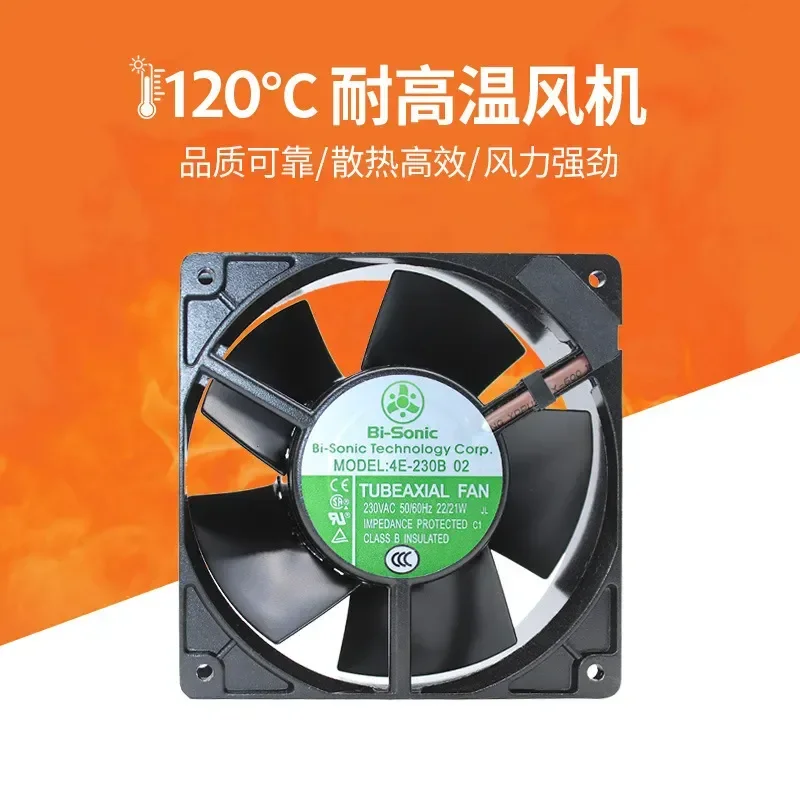 New Original Taiwan Bi-sonic 4E-230B Cooling Fan for AC230V 12038 High Temperature Resistant