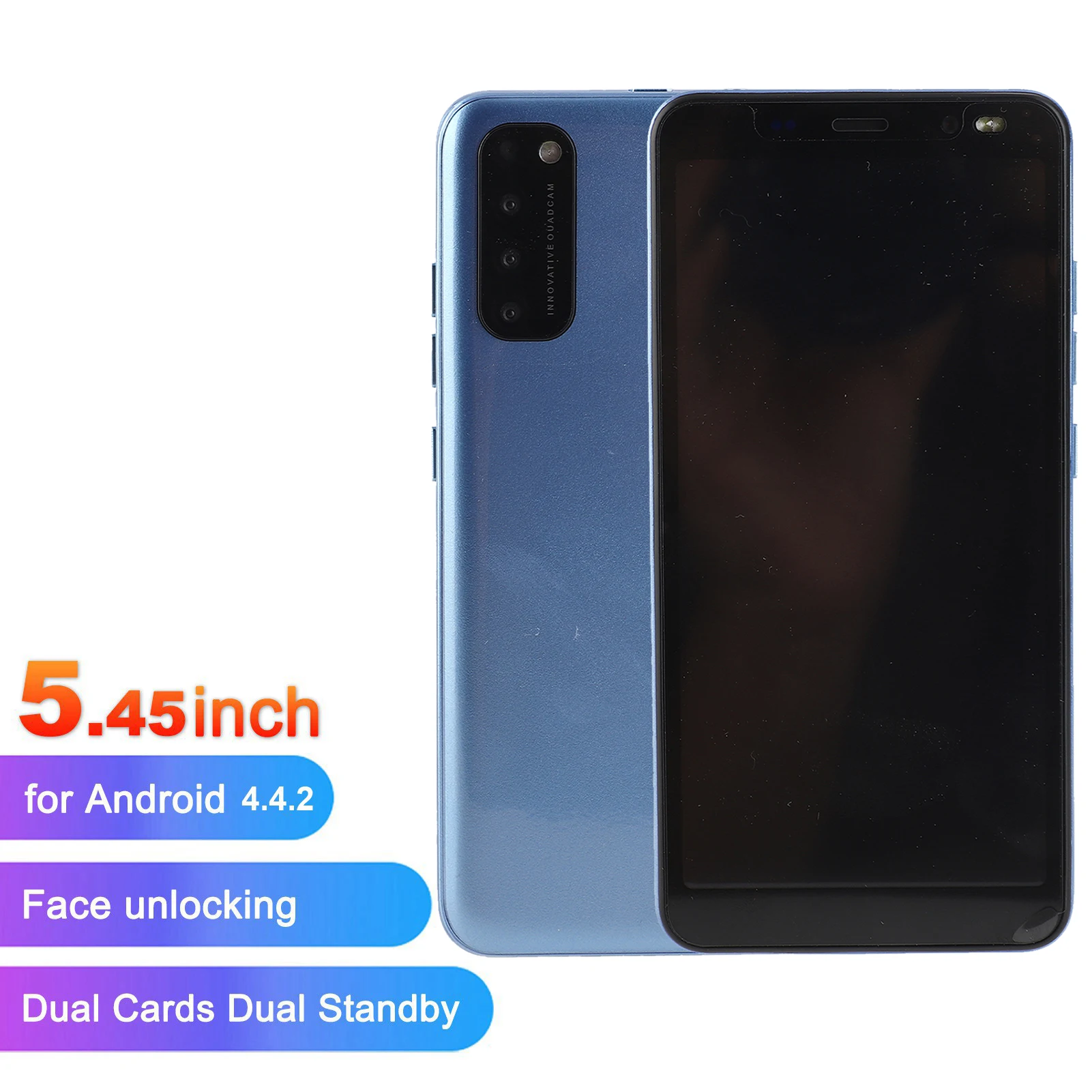 

5.45in Smart Phone Face Unlock Smartphone Phone LANDVO Rino4 Pro 5.45in Face Unlock Dual Cards Dual Standby Smartphone 512MB+4GB