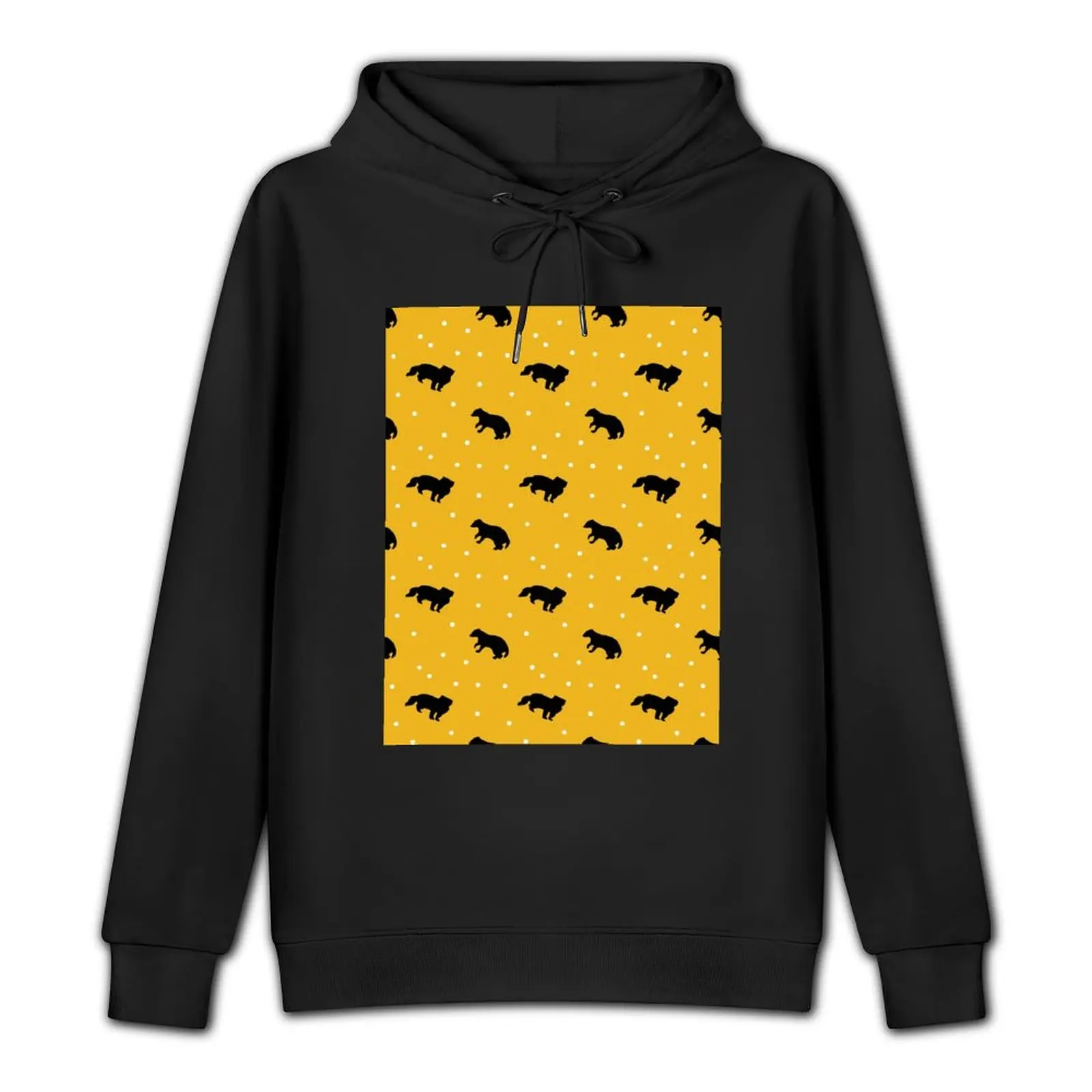 Cute Huffle Badger House Pattern Pullover Hoodie mens clothes men clothes men's clothing men hoodie