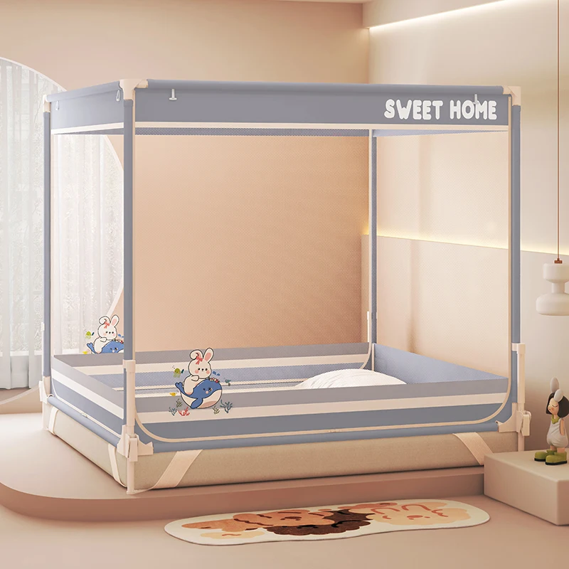 

Новая детская москитная сетка A-класса 2026 года с полным дном для предотвращения падений, барьер для детской комнаты, два в одном, для домашнего использования, с художественной росписью по металлу