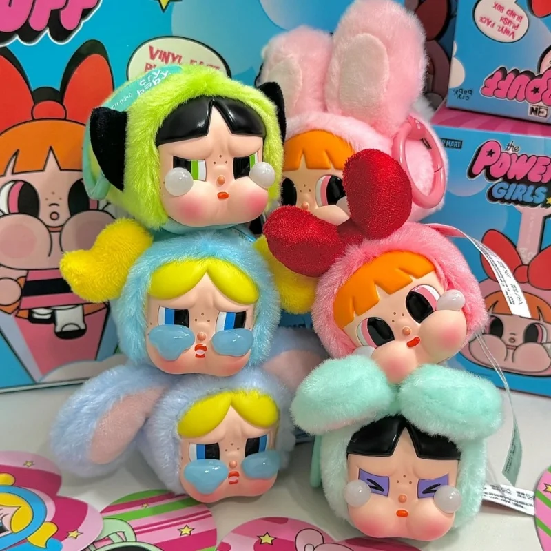 

Original Popmart Crybaby Powerpuff Girls Series Vinyl Face Plush Trendy Blind Box Ornament Pendant Decoration Surprise Gift Toys