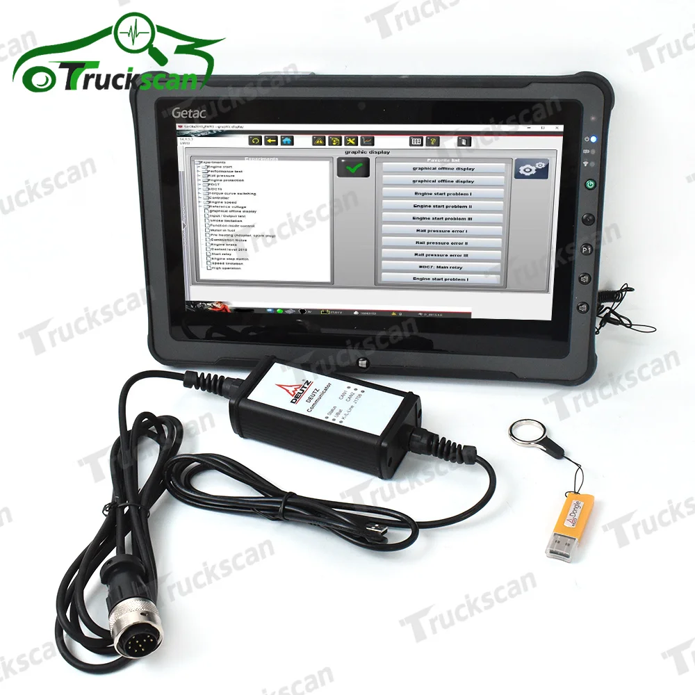 

For Deutz controllers DECOM Diagnostic kit For SerDia 2010 diagnostic and programming tool AND F110 Tablet