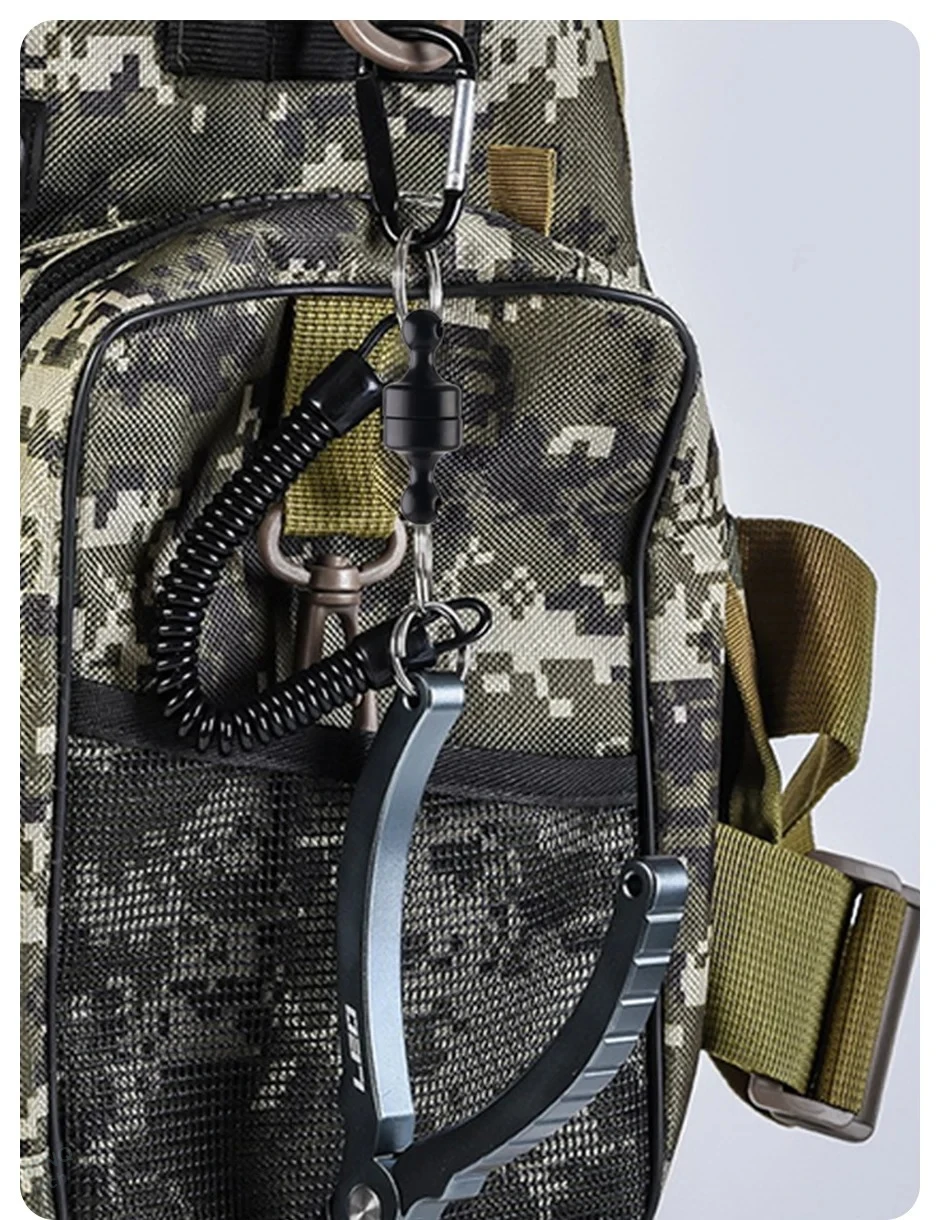 Magnetischer Angelkarabiner mit Schnellverschluss, Metallkarabiner mit starker Magnetkraft, kabelloses Verlustseil, Bergsteigerausrüstung – Detail 9