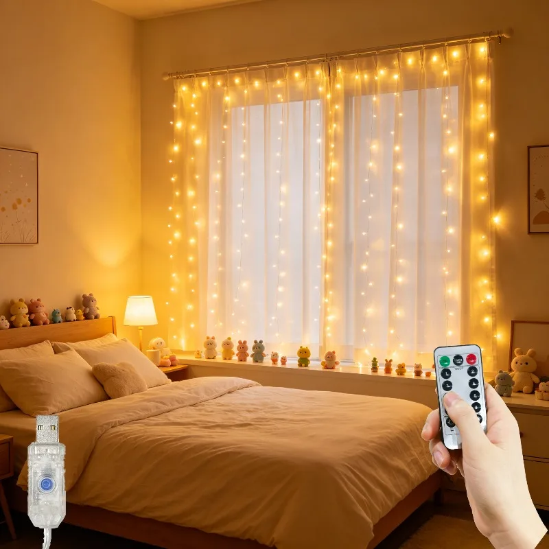 

USB Plug LED Light String, Suitable for Home Background Decor and Applicable To Various Celebrations Such As Wedding, and Easter
