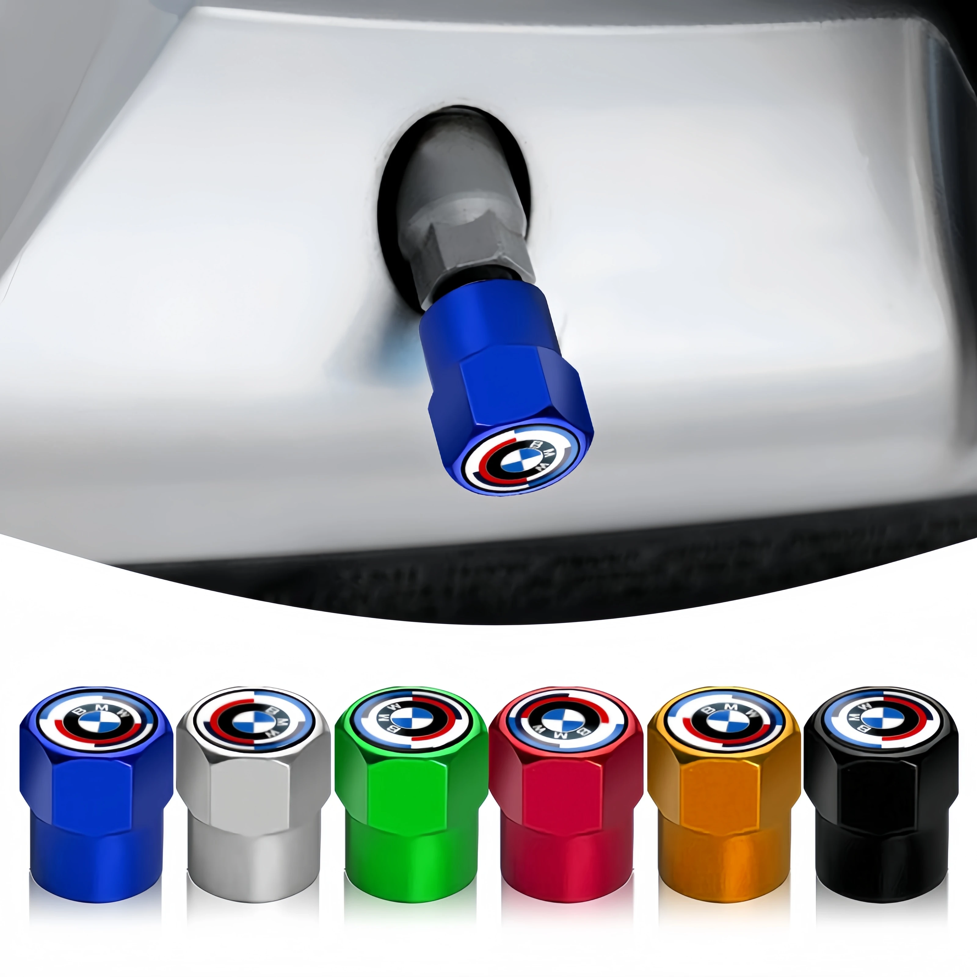 New 4Pcs Car Wheel Tire Valve Caps Air Stem Covers Accessories For BMW E46 E39 E90 E60 E36 F30 F10 E34 30 F20 E92 M3 M4 M5 X5 X6