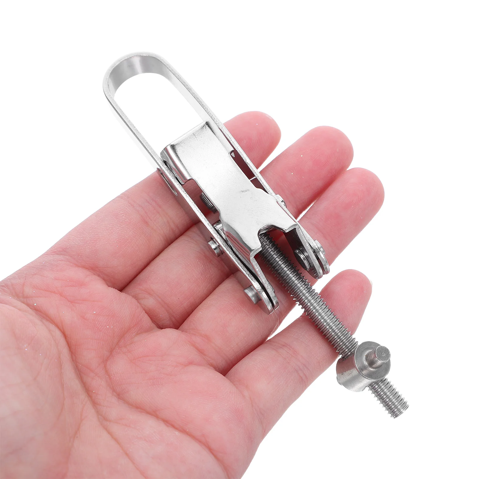 

2pcs Stainless Steel Toggle Latch Lock Bucket Hasp Corrosion Resistant Quick Fastening Universal Fit For Barrel Lids