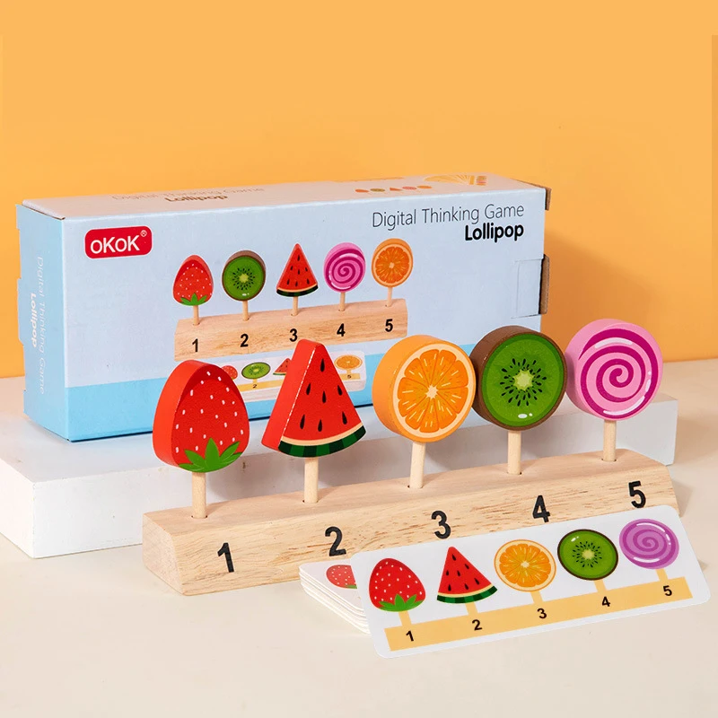 Crianças forma cor classificação jogo de tabuleiro brinquedos de madeira frutas doces sorvete jogo correspondência pensamento lógico treinamento fingir brinquedos de comida