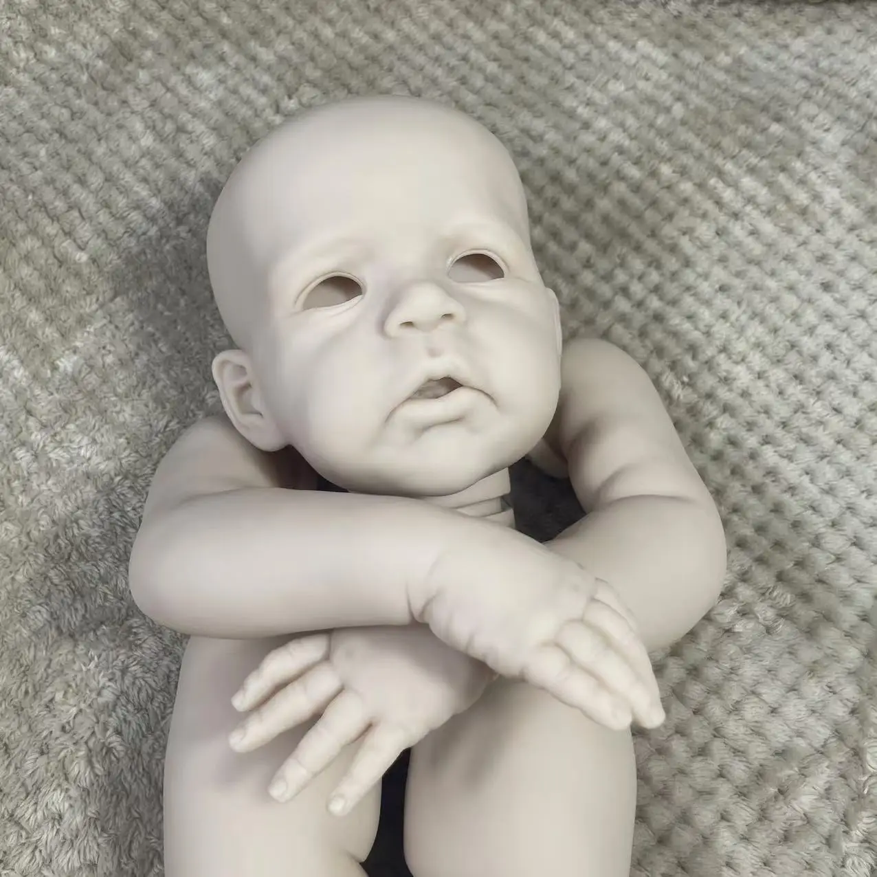 24 นิ้วไวนิล Reborn ตุ๊กตาเด็กทารกชุด Sandie เด็กแม่พิมพ์เปล่า Unpainted ประกอบชุดทําด้วยมือ DIY ของเล่น