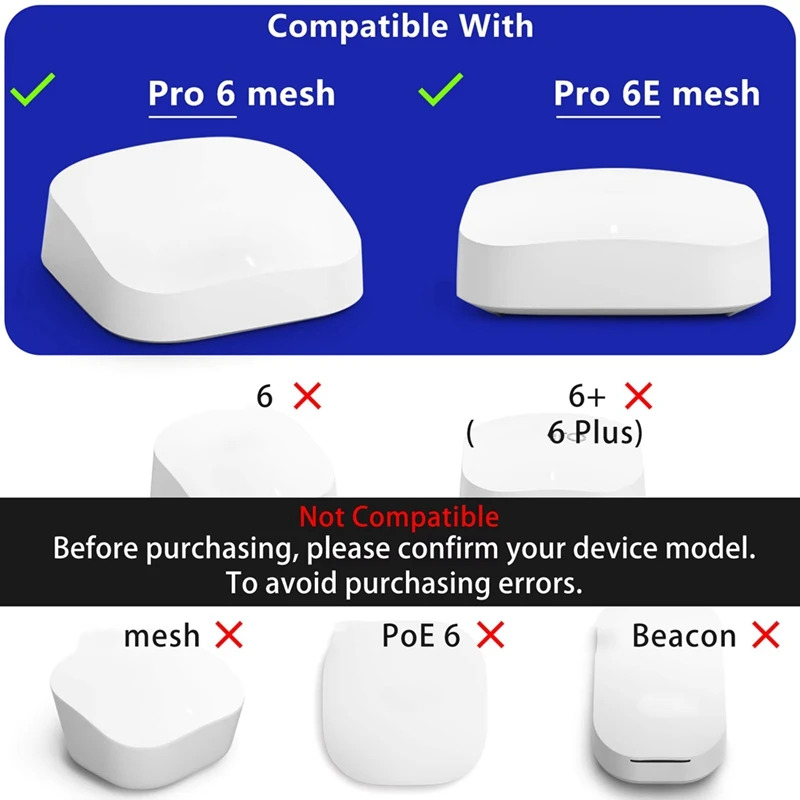SCLS para Eero Pro 6 / Pro 6E soporte de enrutador Wifi de malla con soporte de almacenamiento de Cable compatible con Eero Pro 6 y Pro 6E soporte de montaje en pared