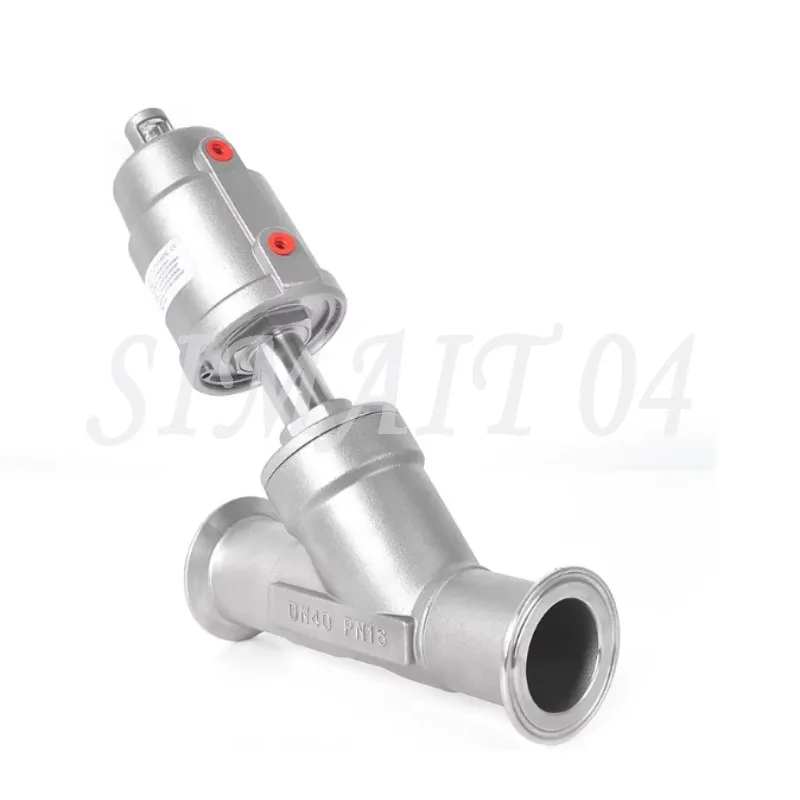 

DN32 304 Stainless Steel Pneumatic Quick-install Angle Seat Valve 16bar Angle Seat Valve PTFE Sealing