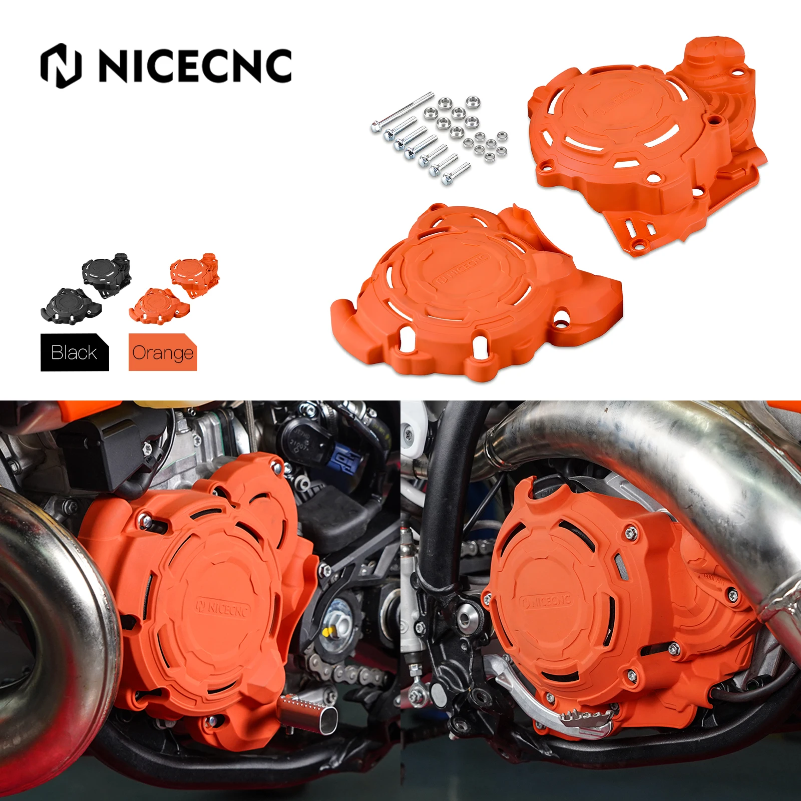 

NICECNC For 2024 KTM EXC 300 250 XCW Husqvarna TE 300 250 GasGas EC 300 Engine Clutch Cover Guard Crankcase Ignition Protector