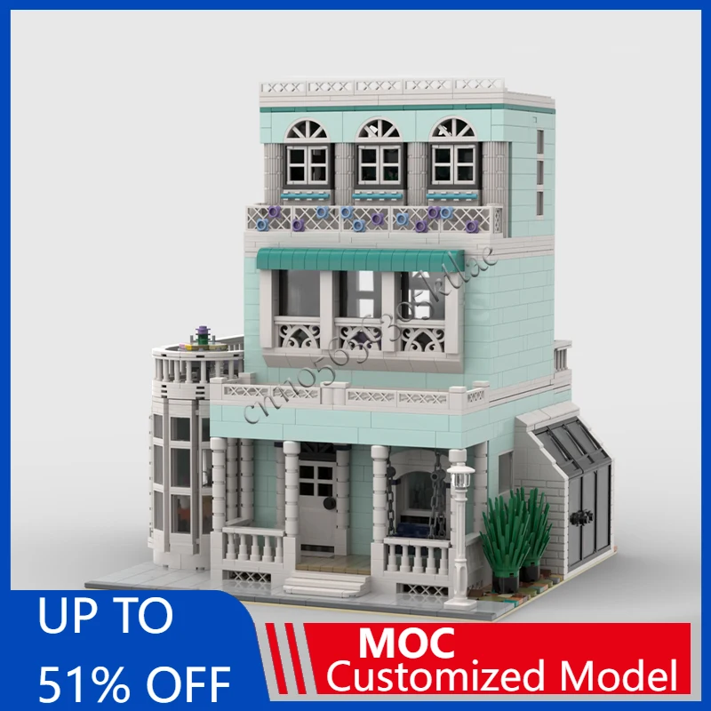 

2859 шт. MOC викторианский дом MOC изготовленная на заказ модульная модель здания строительный блок креативная сборка незабываемые игрушки подарки для детей