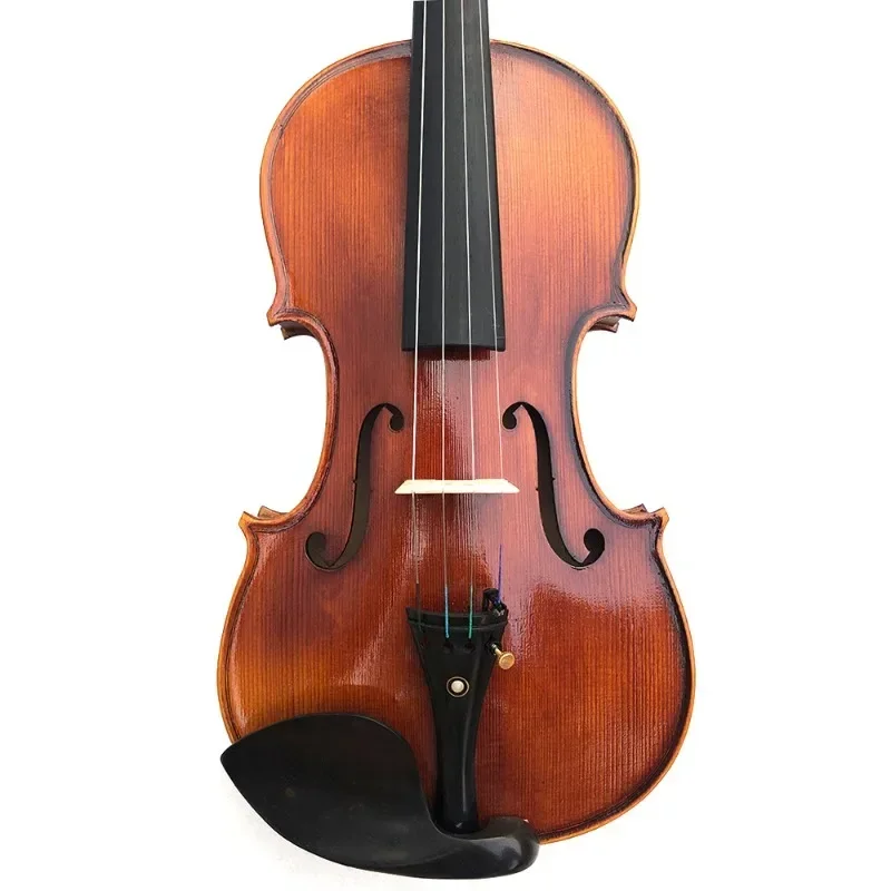 

Playing student flat light hand painted violin, air dried 10 years maple, white pine, ebony, hot selling Taiwan mention
