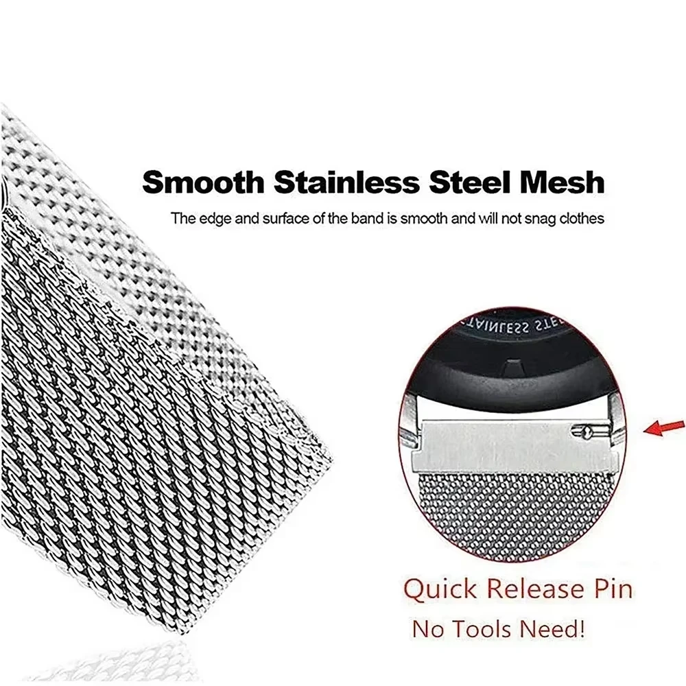 Funda de cristal de PC + correa de bucle milanés para Samsung Galaxy Watch 7 6 5 4 40MM 44MM pulsera de banda magnética de Metal para Samsung Galaxy 7 6