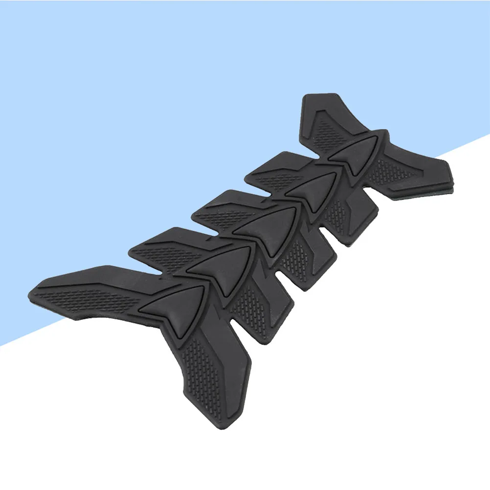 Oil Sticker Fishbone Shape Motorcycle Fuel Tank Protector Decal Black Durable Waterproof Tank Pad Motorcycle Stickers