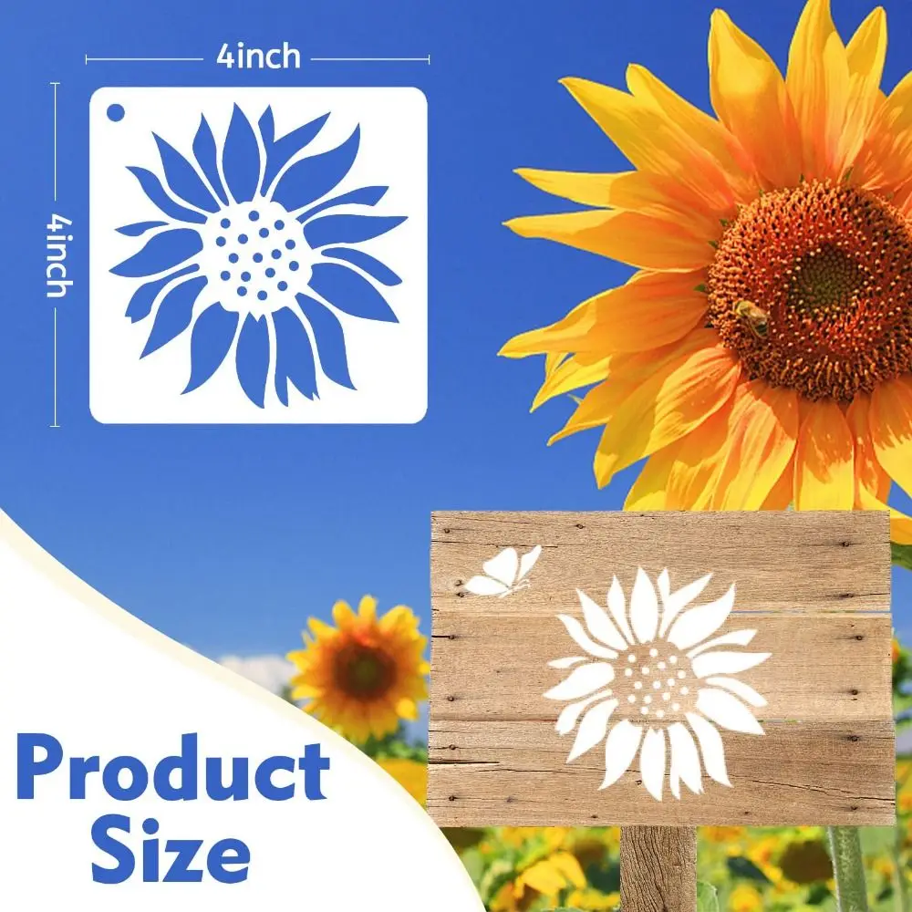 50pcs/set Floral Series DIY Painting Stencil Set Hollow Reusable Painting Templates PET Washable Wall Art Stencils Card Making