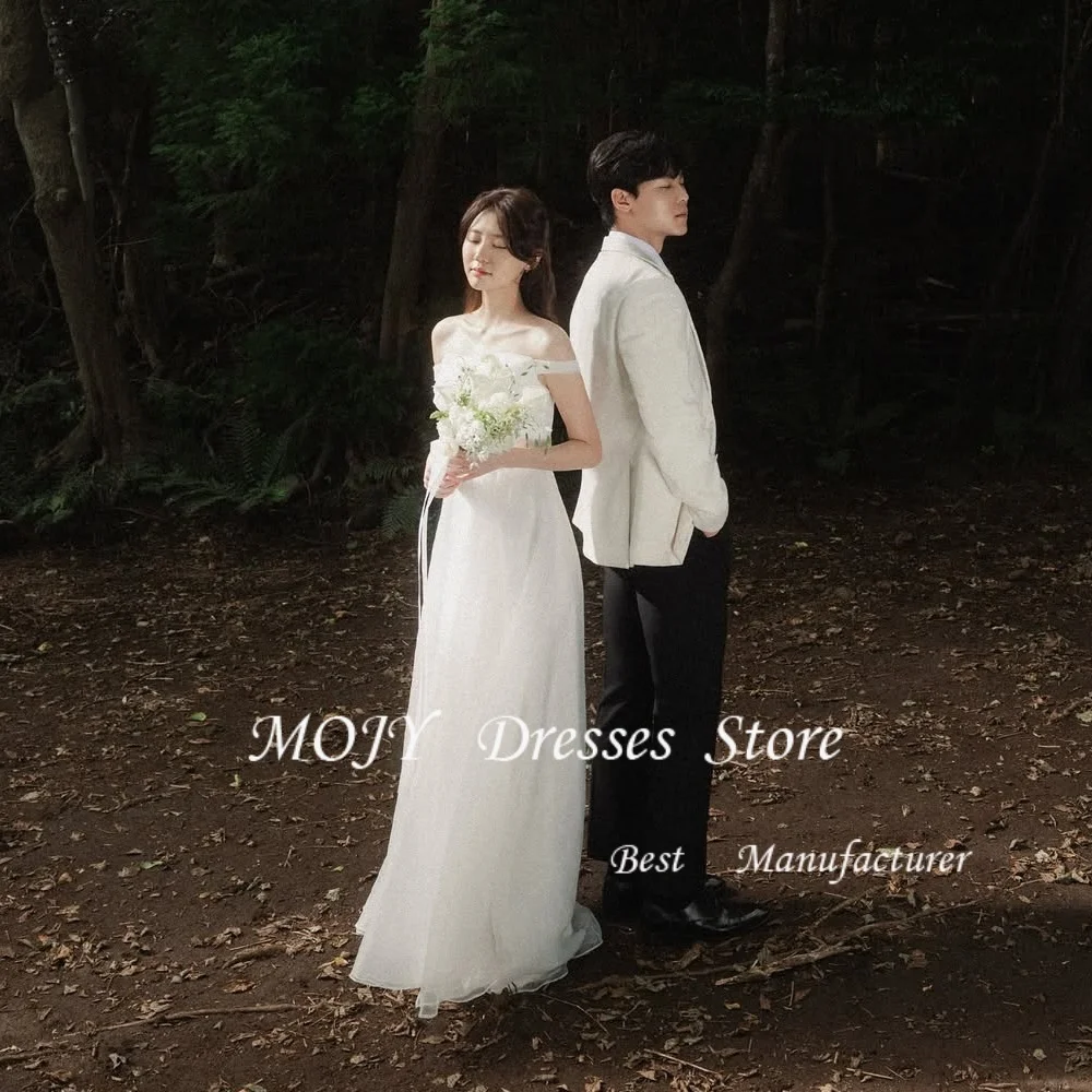 Mojy Elegant Organza Korea Wedding Dress Photo Shoot Customised Wedding Floor-Length Floor-Length Reception Dress