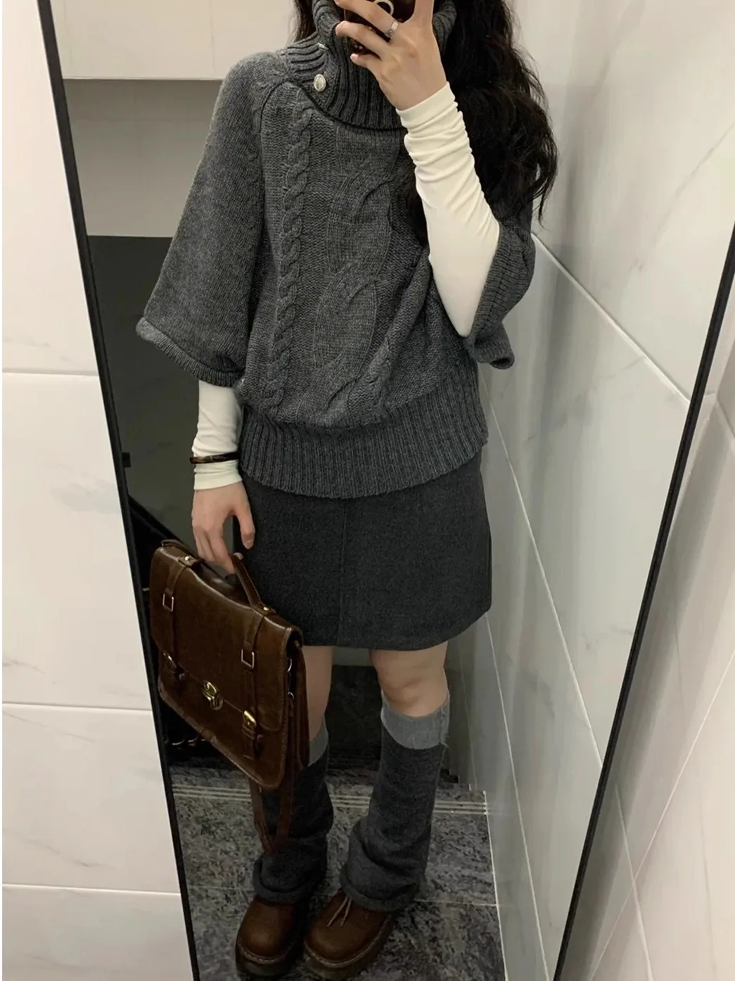 

Women's High Collar Knitted Sweater Cowl Ne Wrap Outerwear Twist Design Lazy Sle Autumn Winter New Arrival Casual Faion