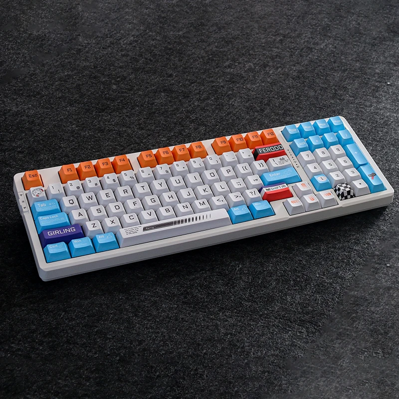 ECHOME-Juego de teclas con temática de Ford GT40, tapa de teclado de carreras personalizada PBT, OEM, perfil de cereza, accesorios de teclado mecánico